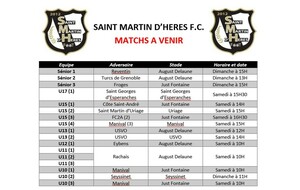 ⚪⚫ Programme du week-end des 17 et 18 Septembre