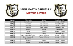 ⚪⚫ Programme du week-end des 17 et 18 Décembre