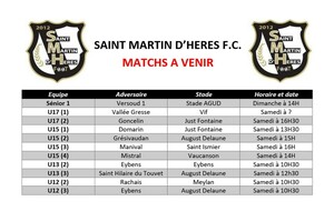 ⚪⚫ Programme du week-end des 21 et 22 Janvier