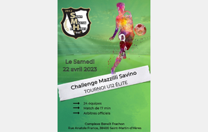 1er Challenge Mazzilli Savino organisé par le Saint Martin d'Hères F.C. 🏆
