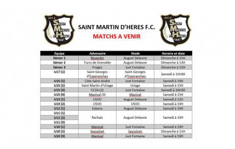 ⚪⚫ Programme du week-end des 17 et 18 Septembre